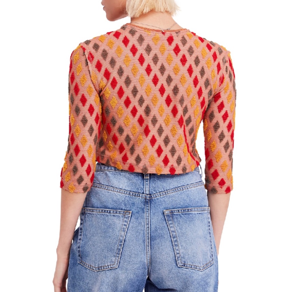 NWT FREE PEOPLE Magic Carpet Tee In Red - Picture 4 of 10